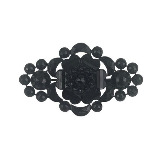 Antique Victorian Mourning Pin Brooch With Black Jet Glass Beads Victorian mourn - Picture 6 of 7